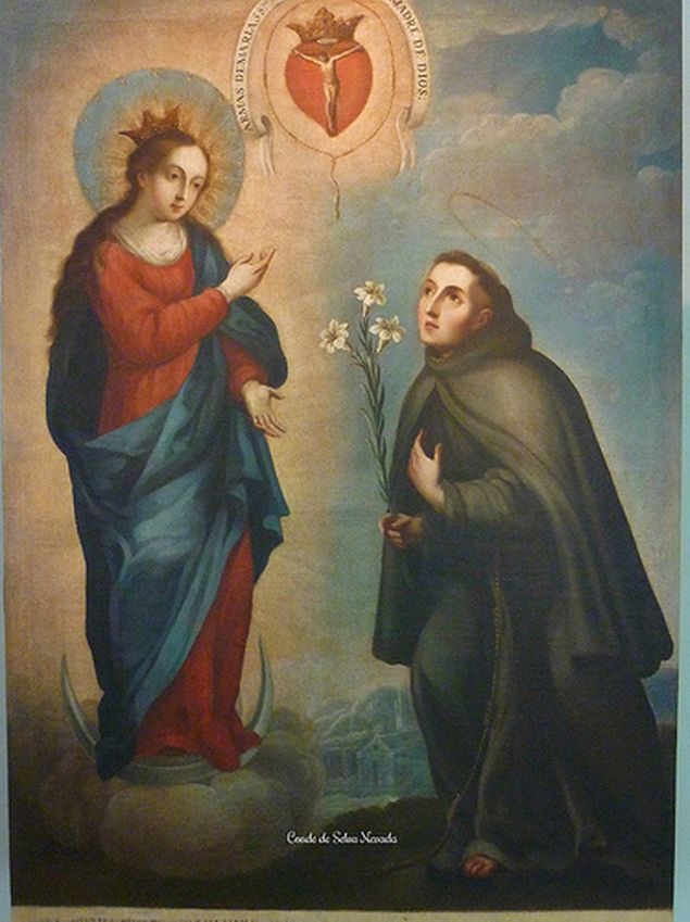This painting shows Saint Anthony's devotion to the Kingship of Christ and to the Virgin Mother of God. Let us, as we read the prophecy below, have the courage to fully put ourselves under the Kingship of Christ as Saint Anthony did!